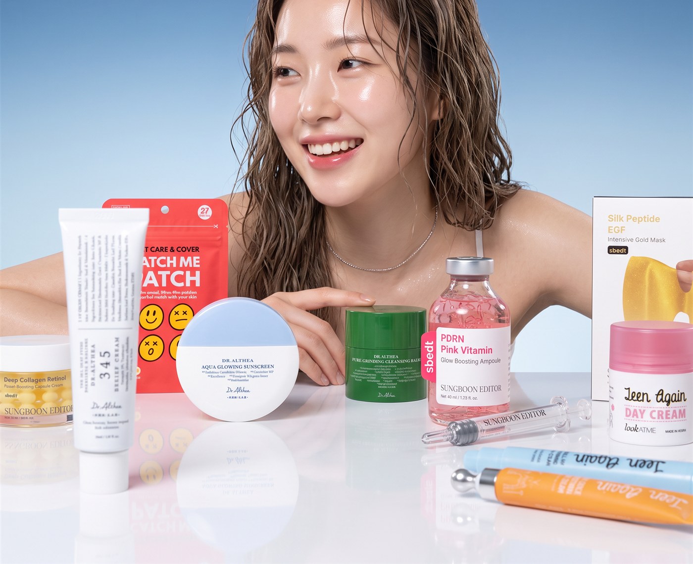 Rutina de skincare coreano (K-Beauty) —Dr Althea, Sungboon Editor y más— distribuida por Azkami en México